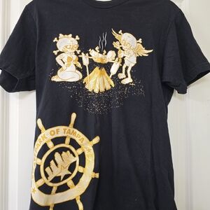 Skate Parks Of Tampa Skeleton Distressed Tee Sz S